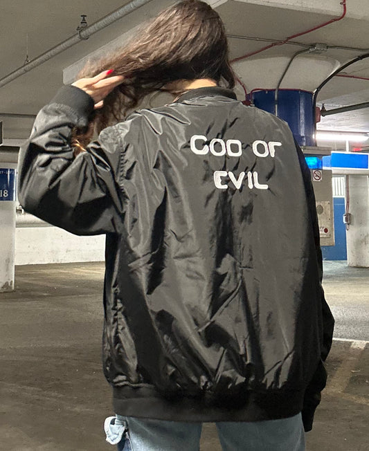 CONSPIRE / GOD OF EVIL MENS FIT HEAVY WEIGHT UNISEX BOMBER